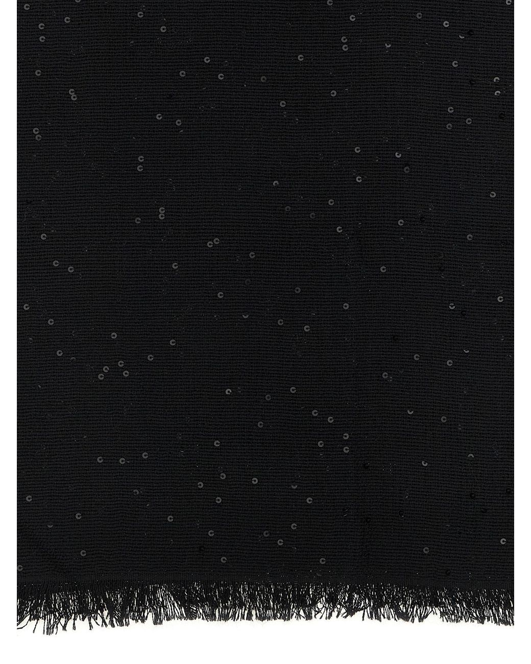 Brunello Cucinelli Black Cashmere Scarf