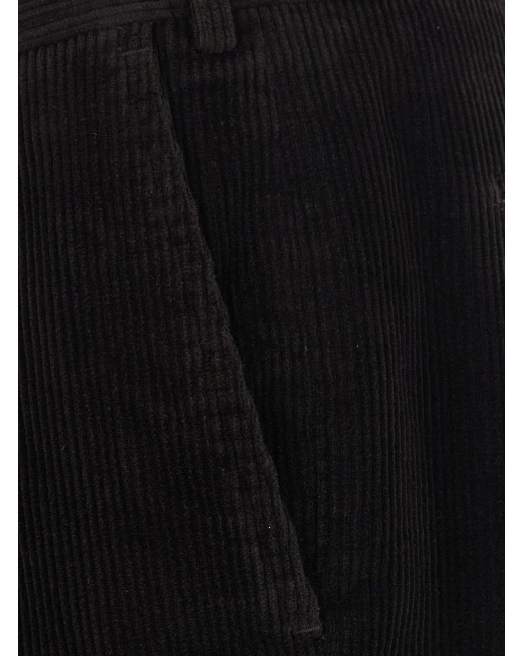 PT Torino Black Trousers Union 1 Pince Cino Tech Fabric for men