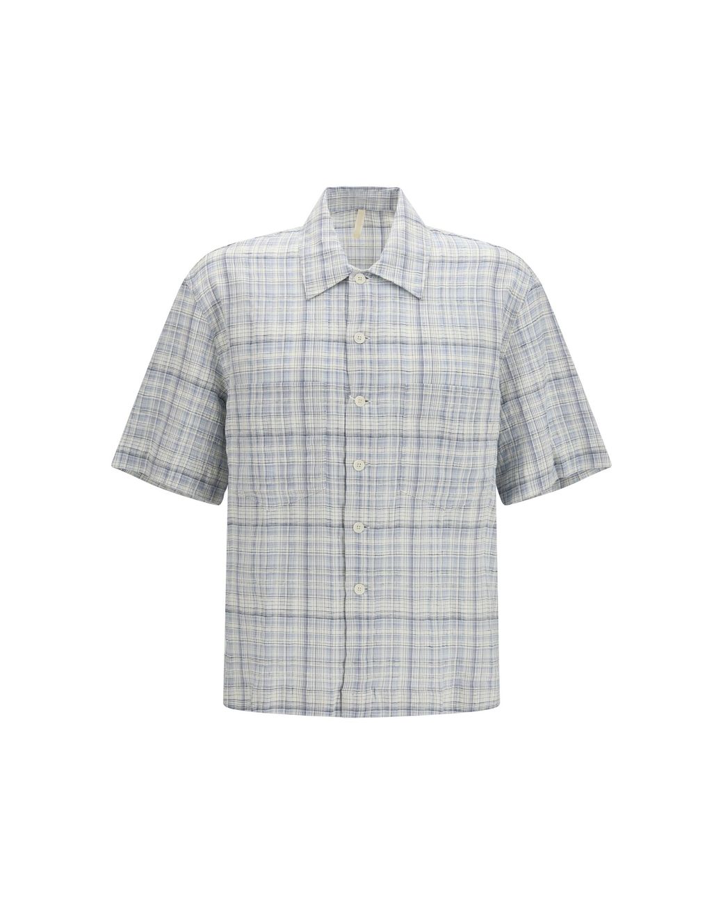 sunflower Blue Short-Sleeved Shirt Adam Cotton for men