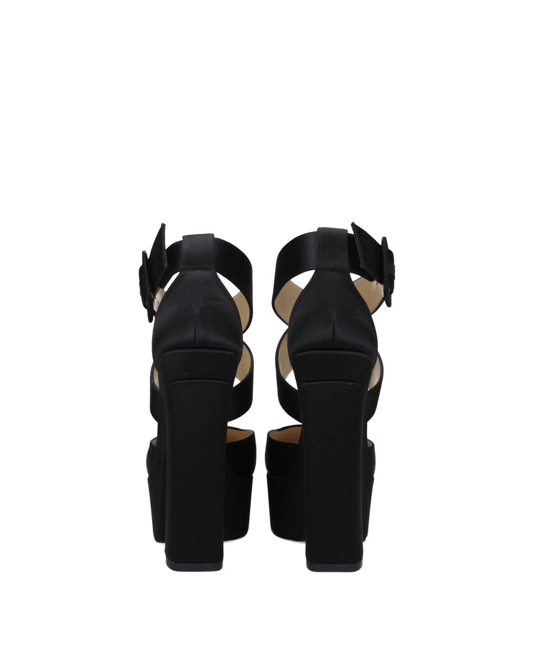 Jimmy Choo Black Satin Sandal