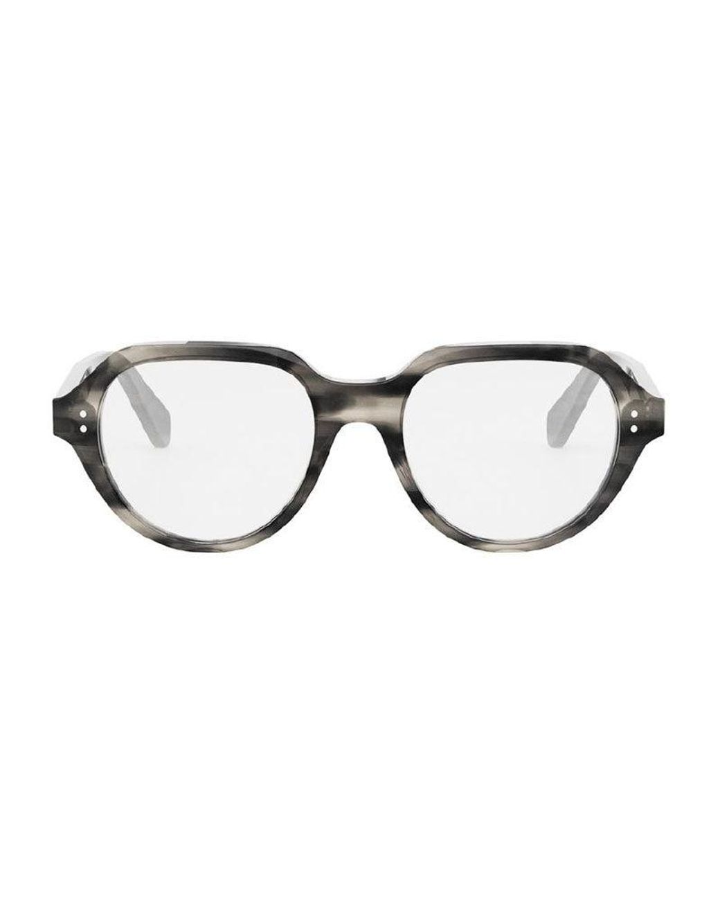 Céline Black Eyeglasses Square Full Rim, Crystal And Frame Clear Demo Lens Cl50145I005 for men
