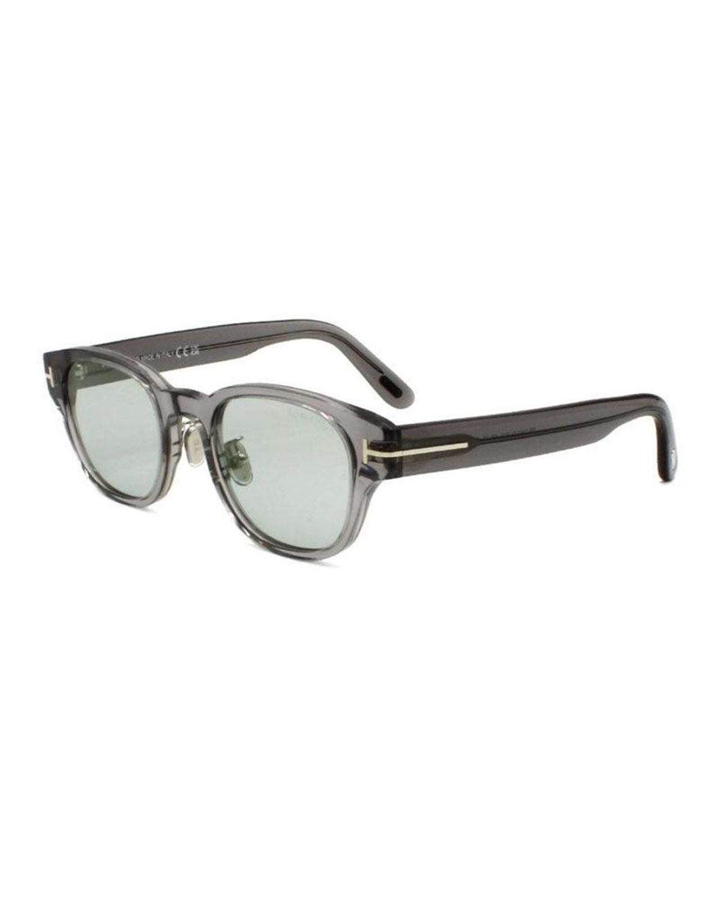Tom Ford Gray Sunglasses Square Full Rim, Transparent Frame And Light Lens Ft1041-D20A for men
