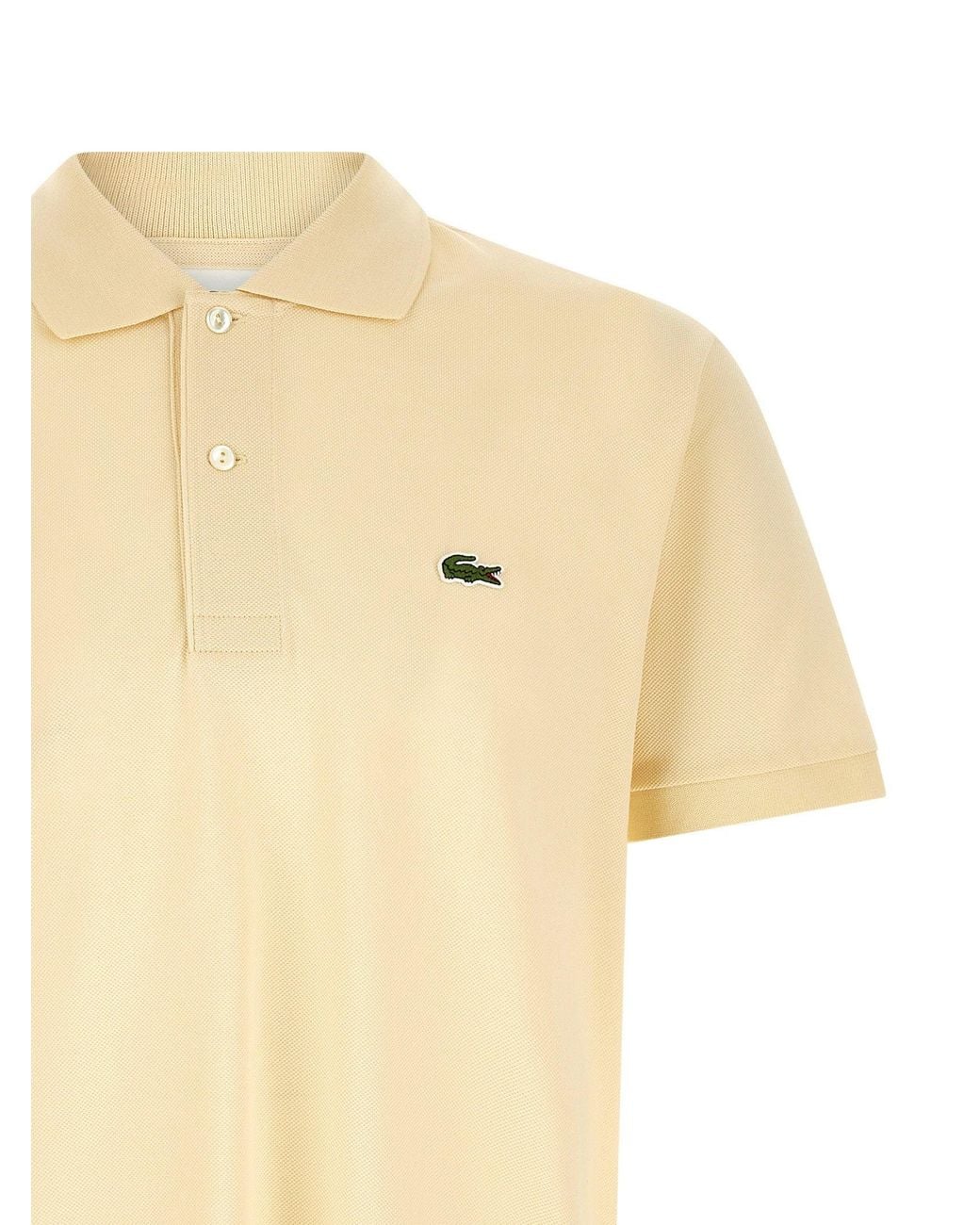 Lacoste Natural Logo-Patch Cotton Piqué Polo Shirt for men
