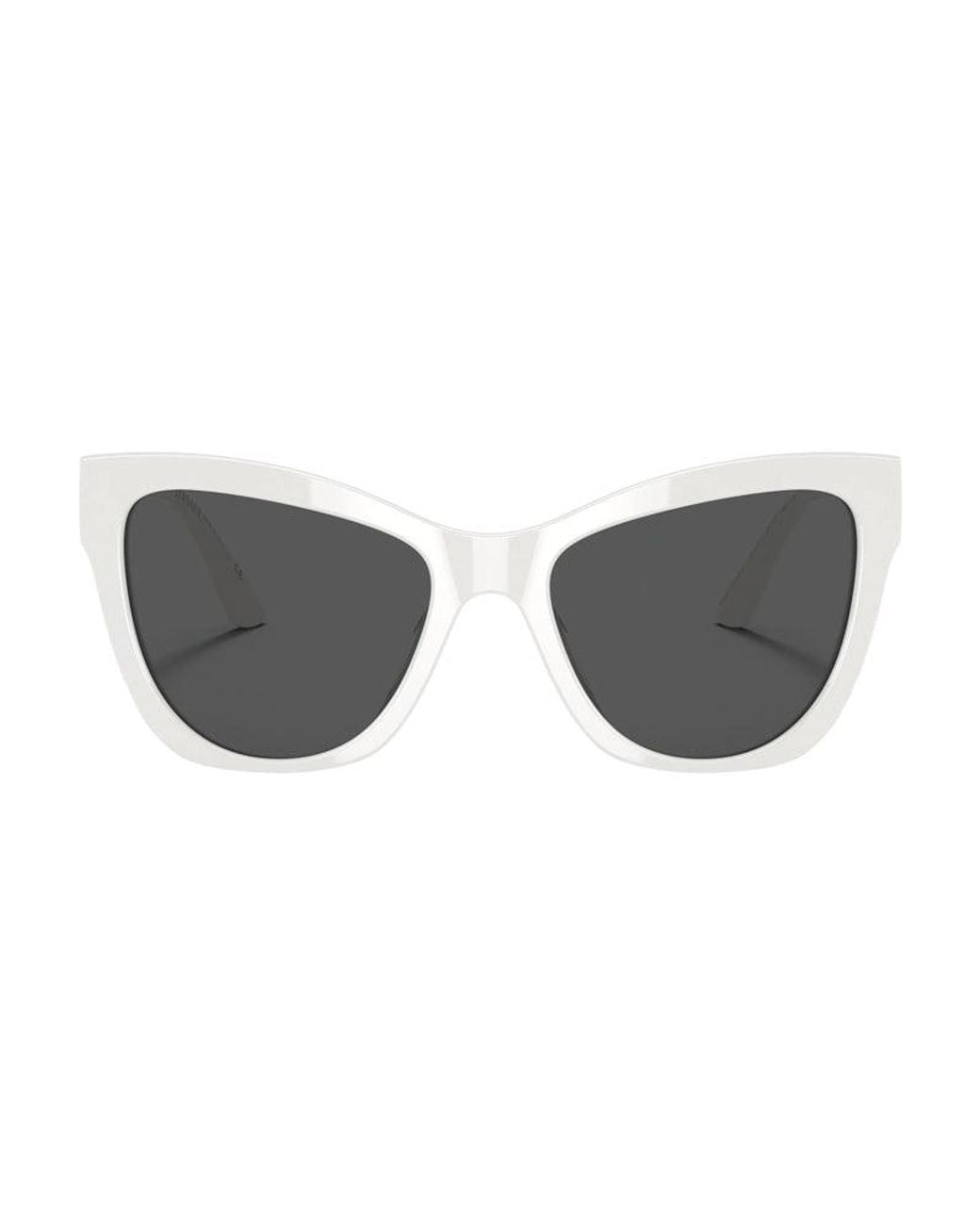 Versace Gray Sunglasses Cat Eye Full Rim, Frame And Dark Lens Ve4417U314-87
