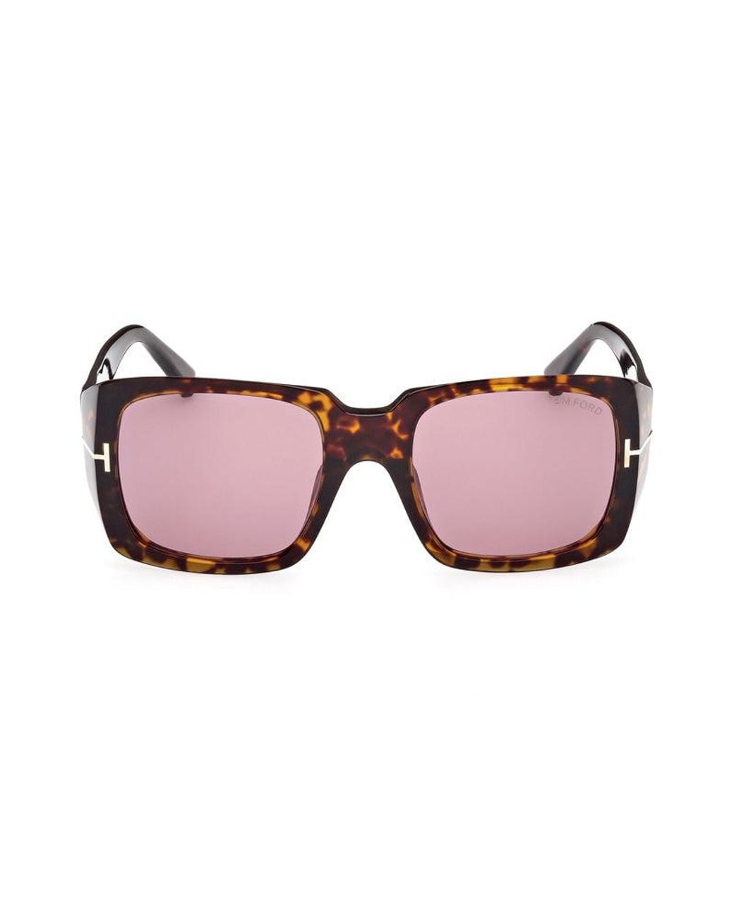 Tom Ford Red Square Full Rim, With A Dark Havana Frame And Lens