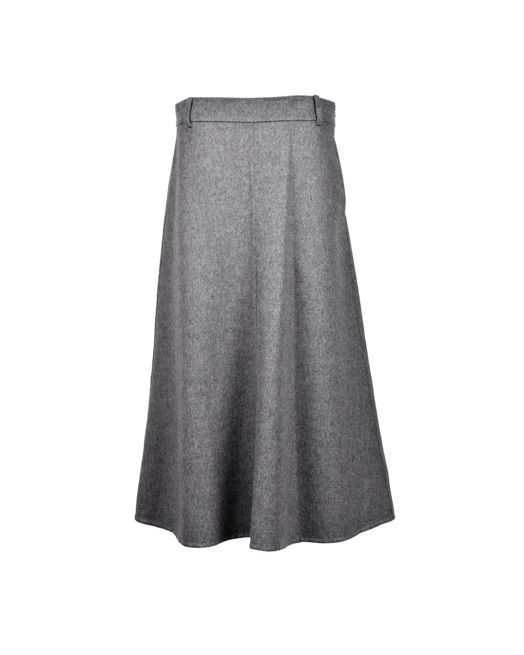 Brunello Cucinelli Black Wool Midi Skirt