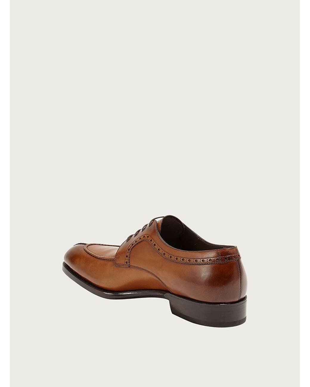 Ferragamo Brown Derby Shoe for men