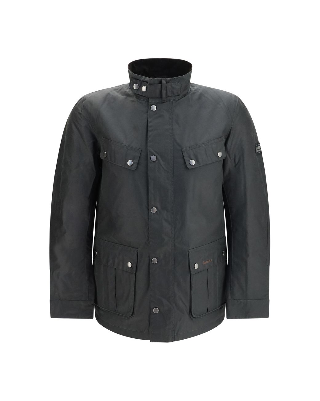Barbour Gray Waxed Cotton Jacket Duke Wax for men