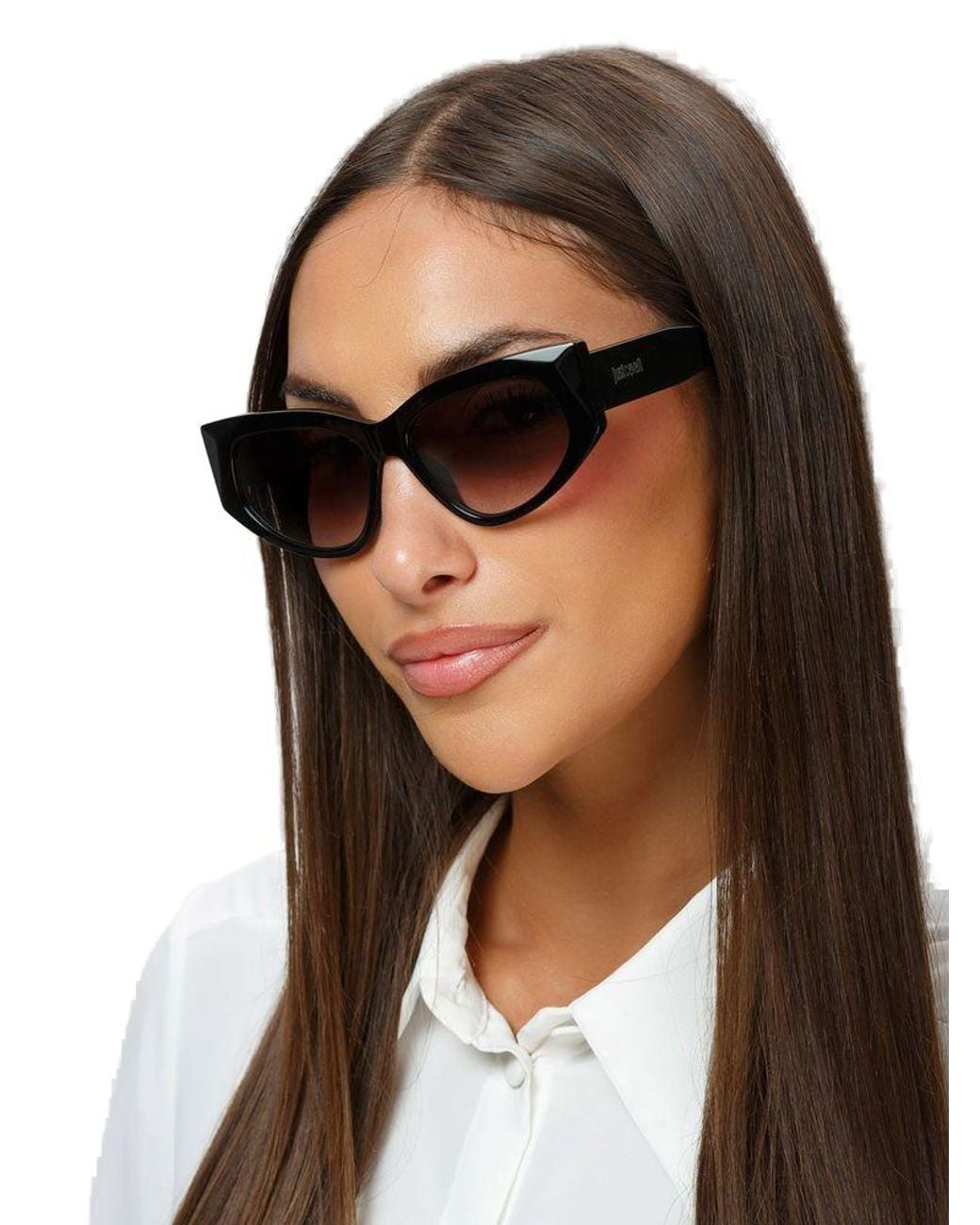 Just Cavalli Black Just Cavalli Sjc169 Cat-Eye Acetate Sunglasses