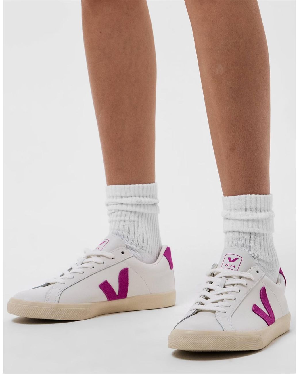 Veja White Esplar Logo Leather Sneakers Shoes