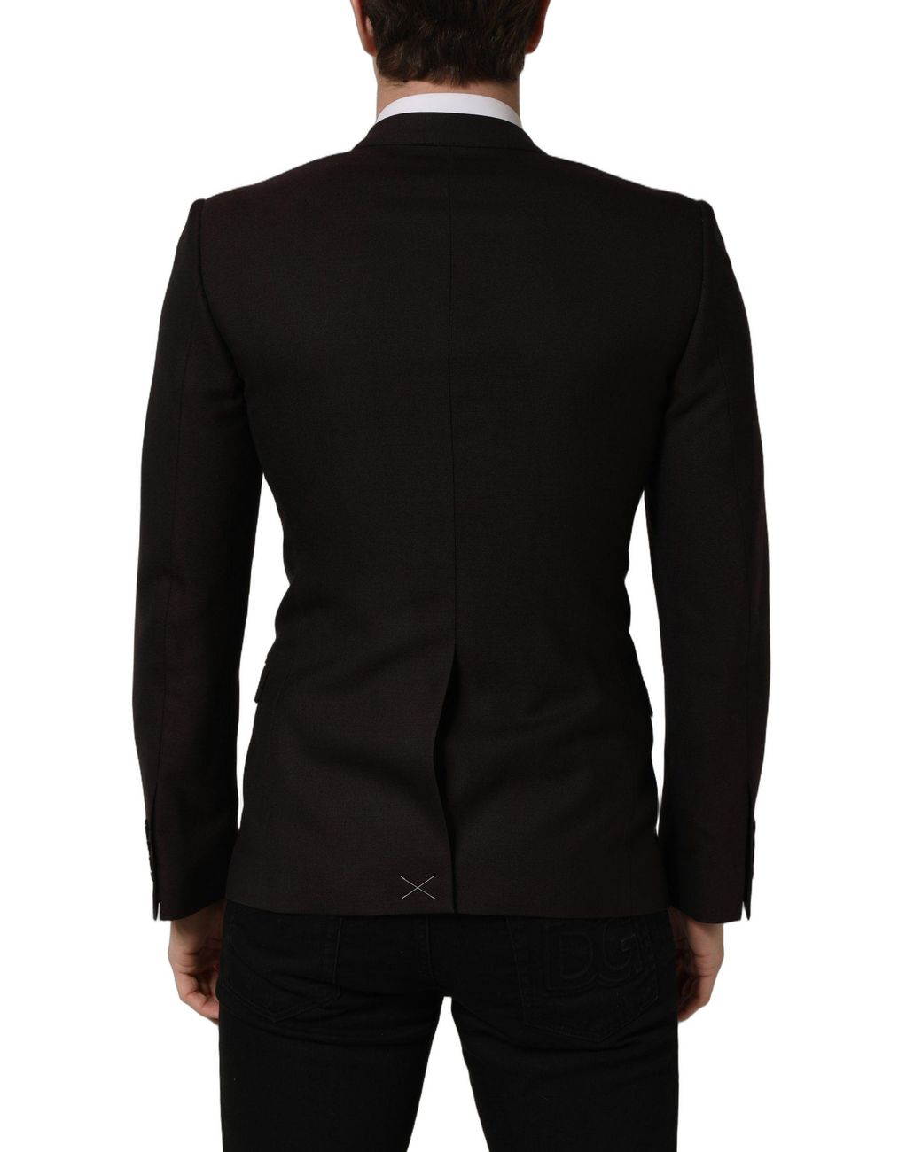 Dolce & Gabbana Black Wool Single Breasted Jacket Vigin Clothing for men
