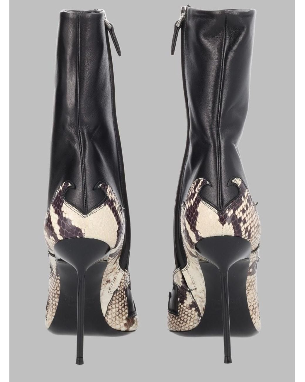 Paris Texas Gray Ankle Boots Lidia Queen Of Hearts Calf Bos Taurus Leather