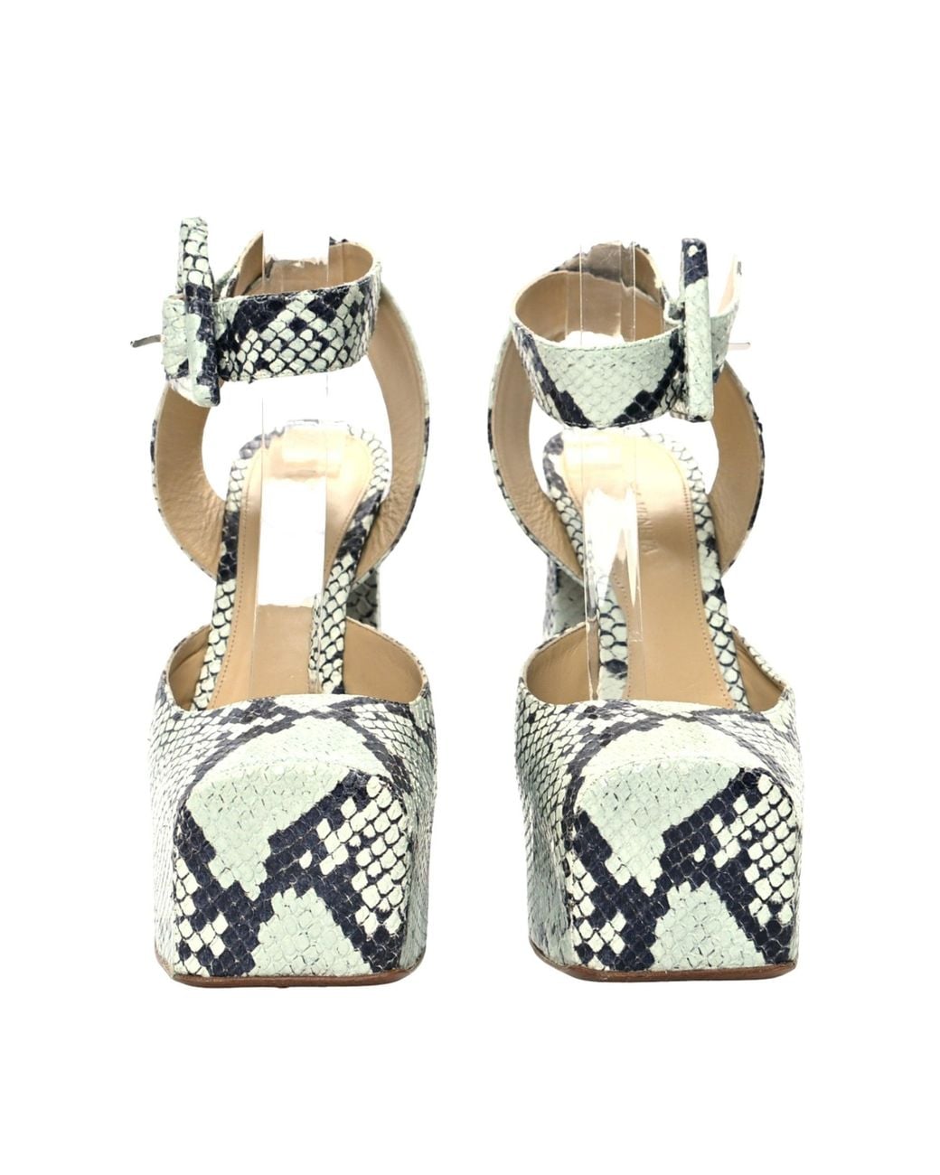 Bottega Veneta Metallic 140Mm Snake-Print Pumps