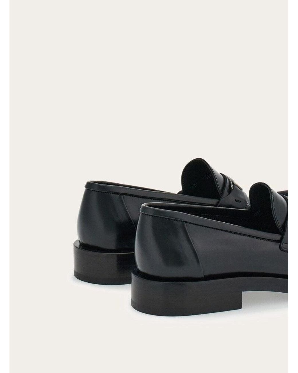 Ferragamo White Calf Leather Loafers for men