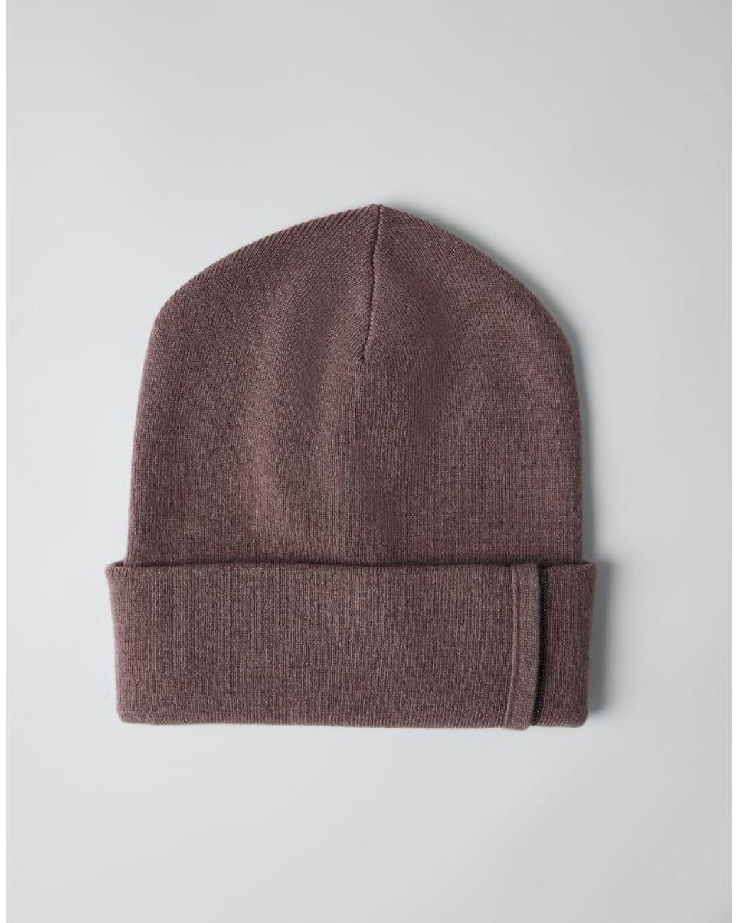 Brunello Cucinelli Brown Wool Knit Hat Accessories & Slg