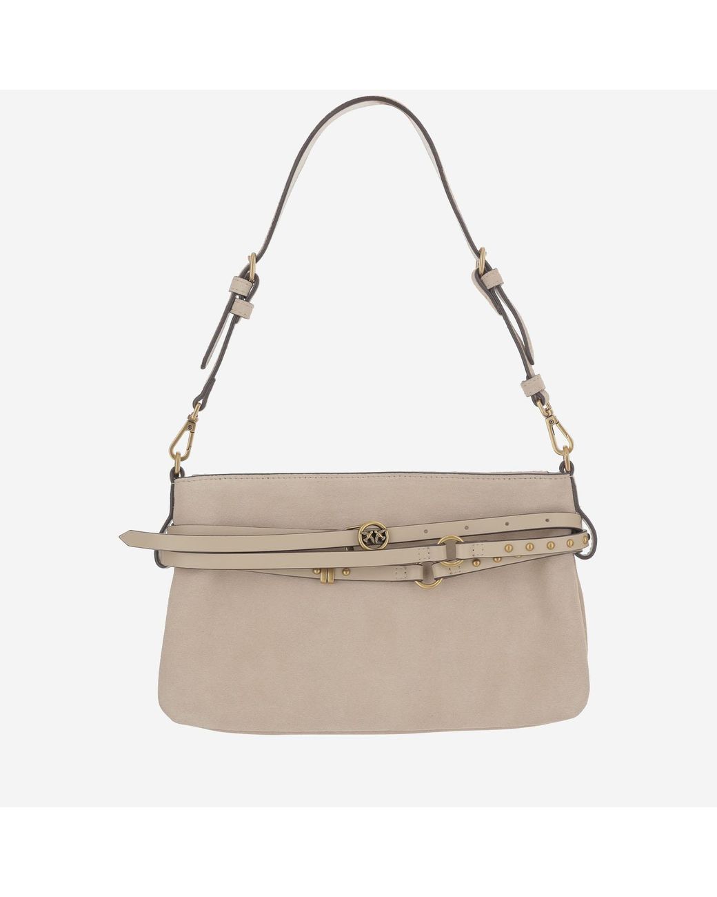 Pinko Natural Shoulder Bag Mini Belt Leather