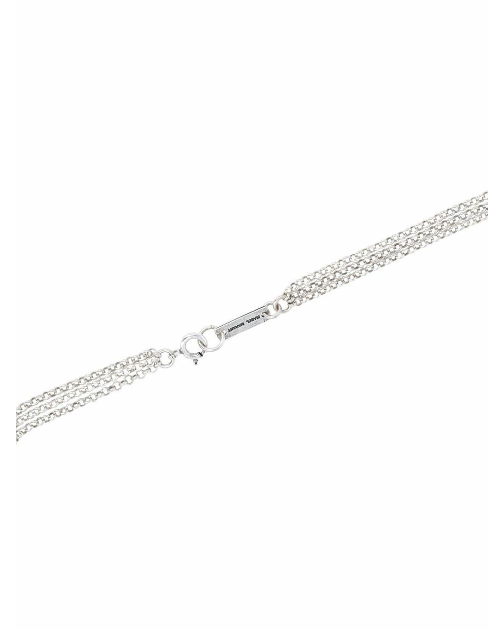 Isabel Marant Pink Metal Shiny Leaf Necklace Accessories Jewelry