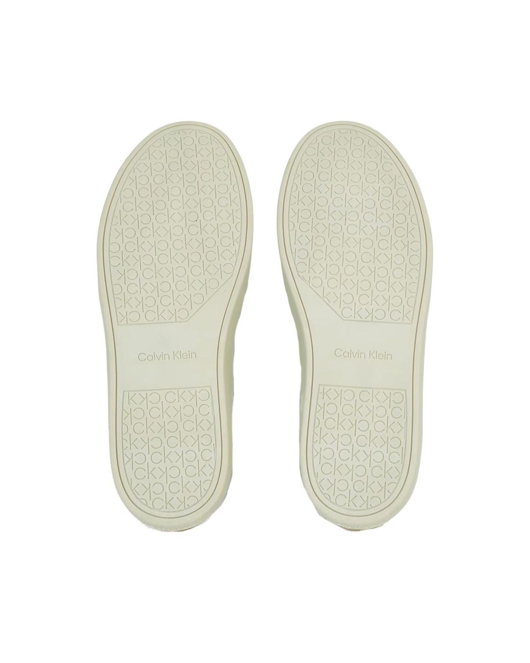 Calvin Klein White Low Top Lace Up Bskt Sneakers for men