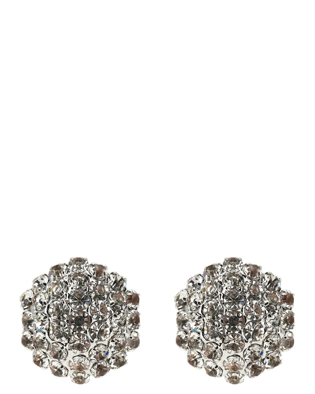 Self-Portrait White 'Crystal Flower' Earrings