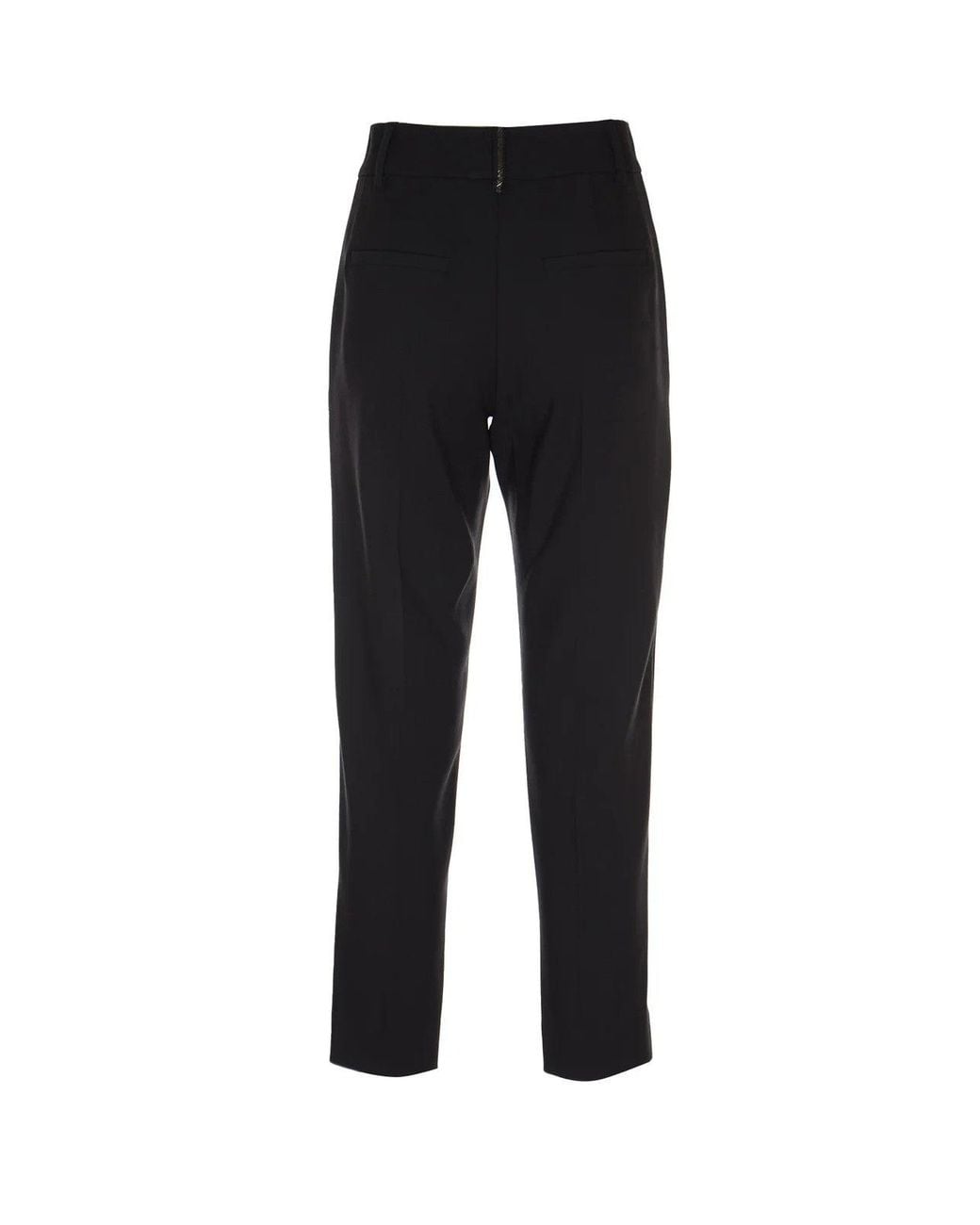 Brunello Cucinelli Black Virgin Wool Blend Trousers