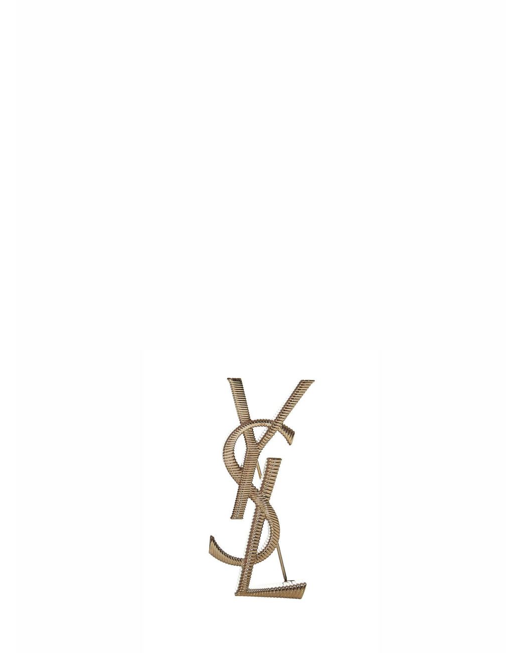 Saint Laurent White Brooch Cassandre