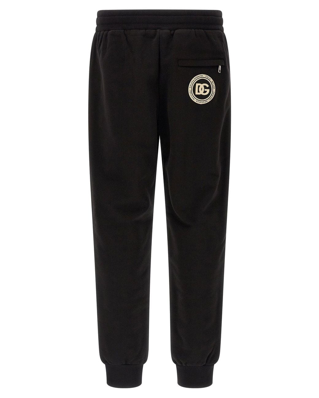 Dolce & Gabbana Black Dolce & Gabbana Cotton Jersey Joggers for men