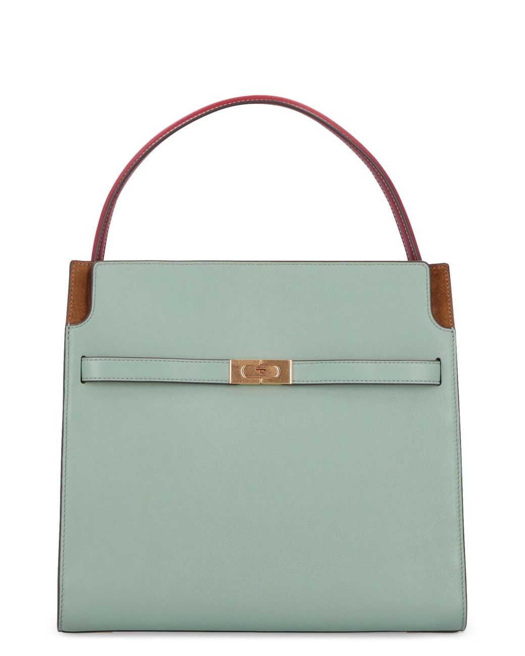 Tory Burch Double Lee Radziwill Leather Bag in Green | Lyst
