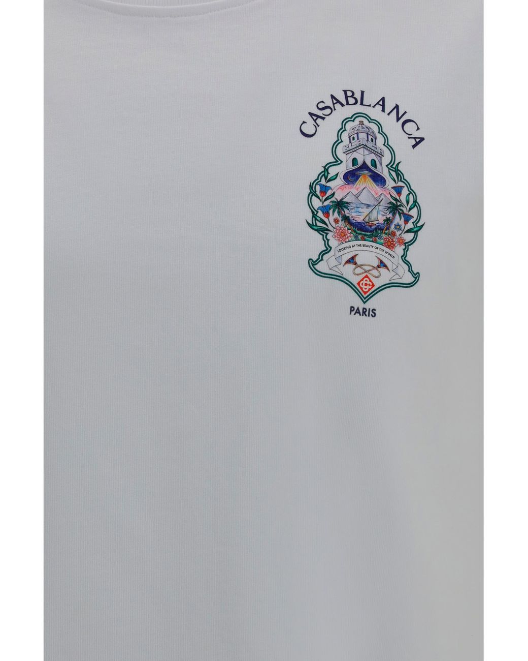 Casablanca Gray Larche T-Shirt Cotton T-Shirts And Polos for men