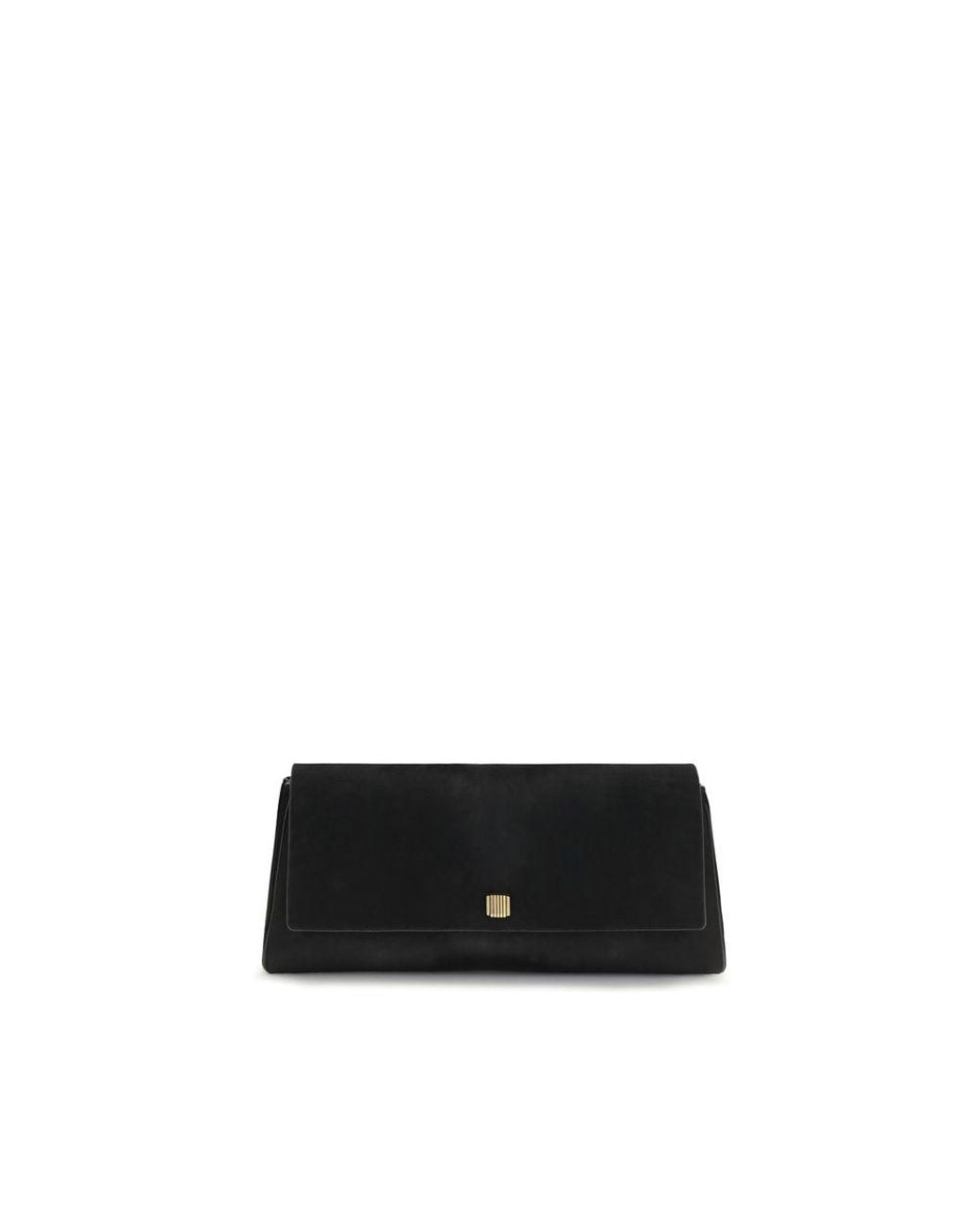Khaite Black Calf Leather Bos Taurus Clutch Bag