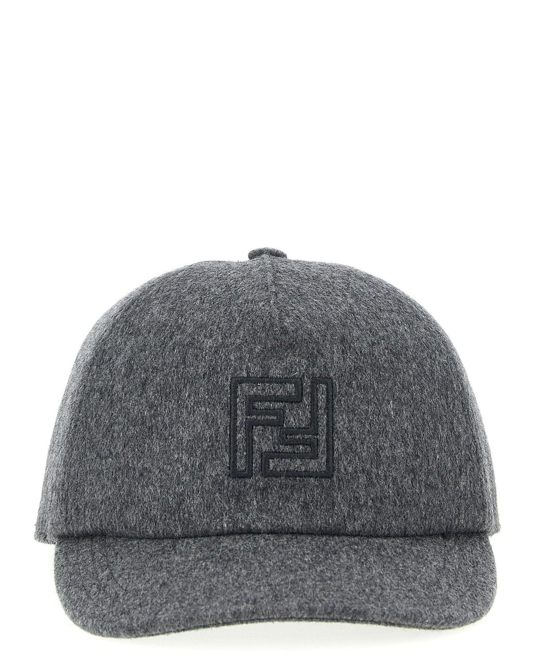 Fendi Gray Wool And Cashmere Mélange Beanie for men