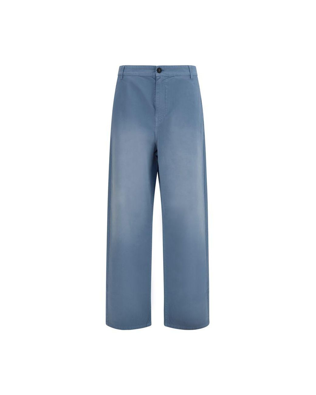 Miu Miu Blue Cotton Casual Pants