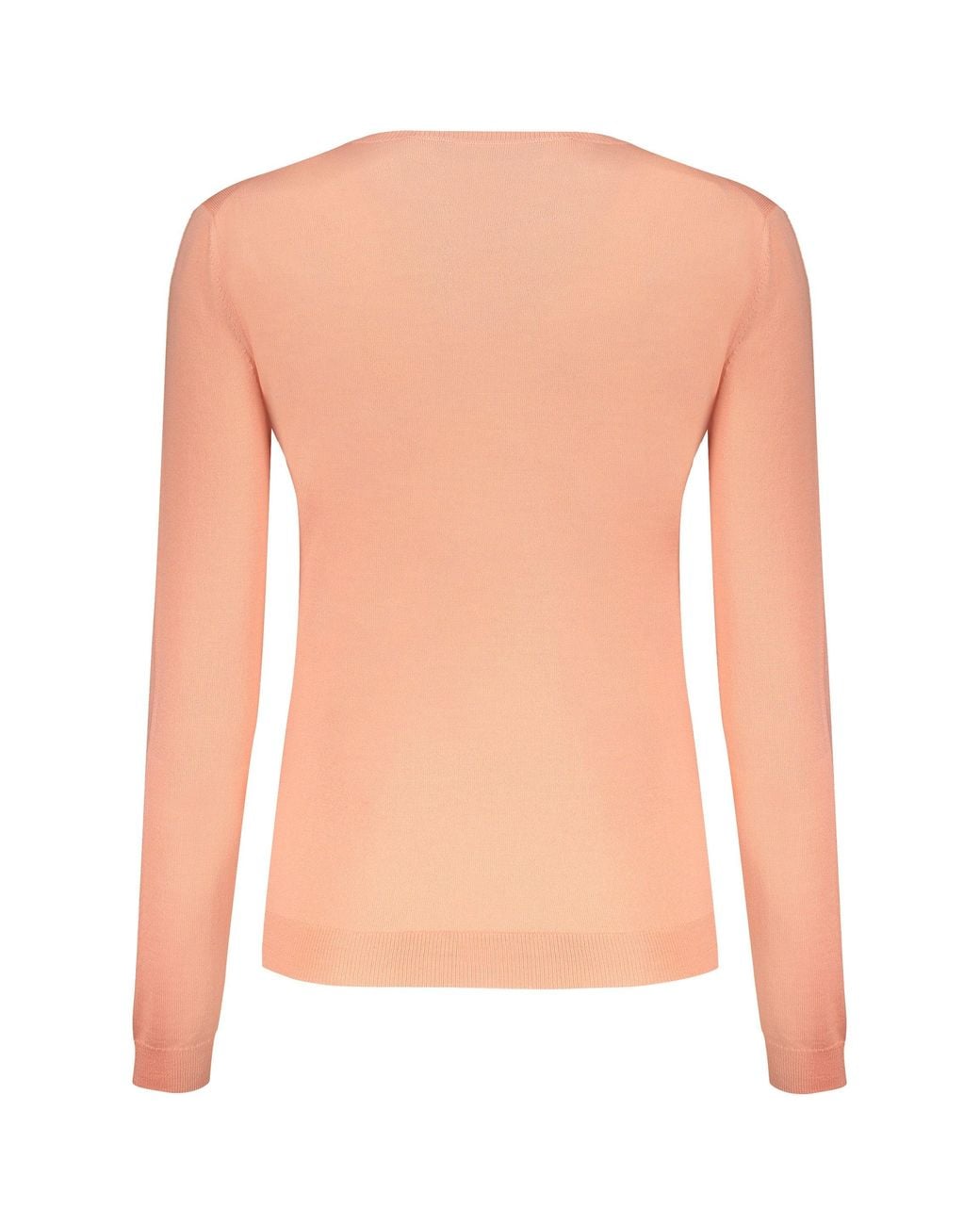 Valentino Pink Coral Wool Crewneck Sweater