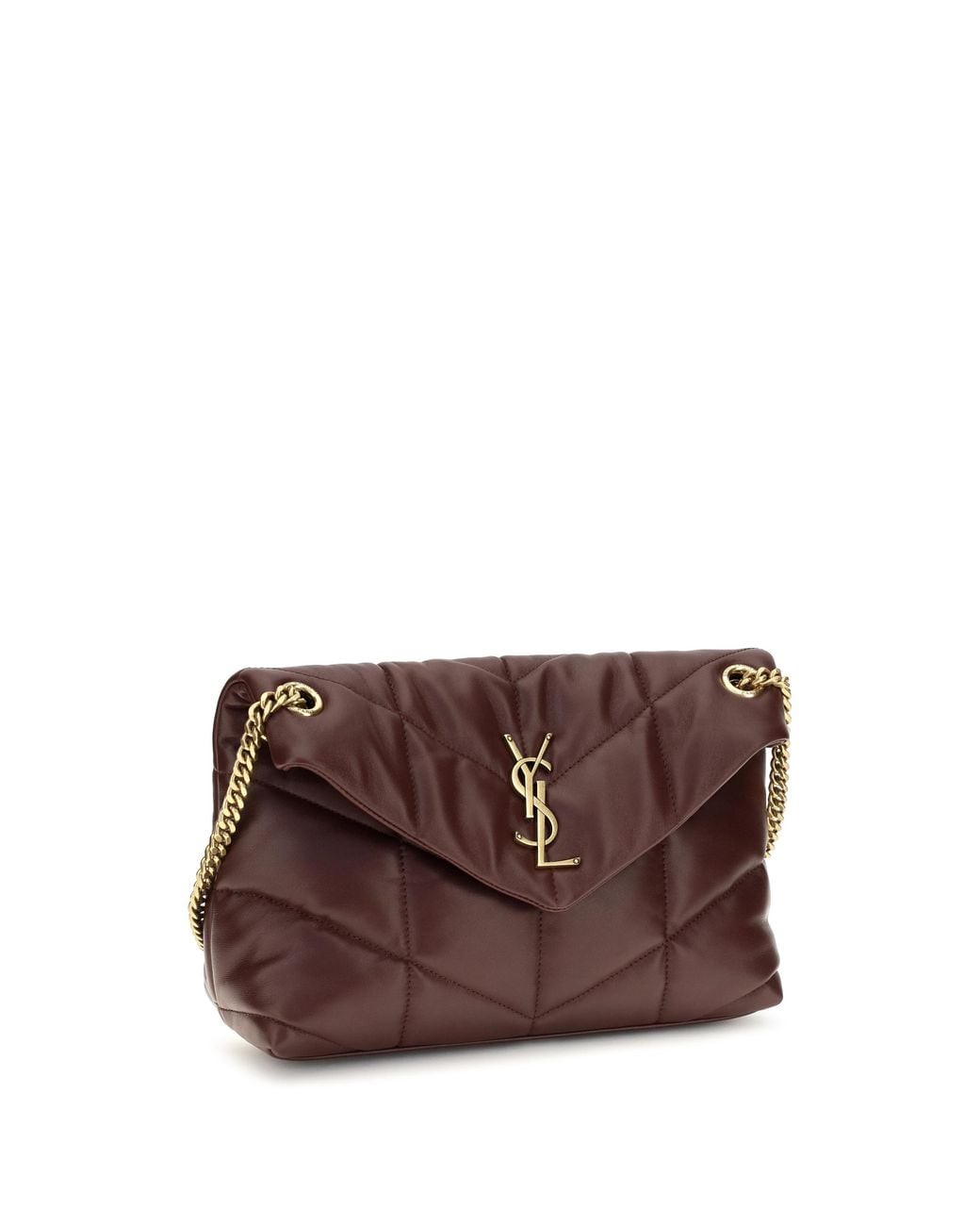Saint Laurent Purple Puffer Toy Shoulder Bag Lamb