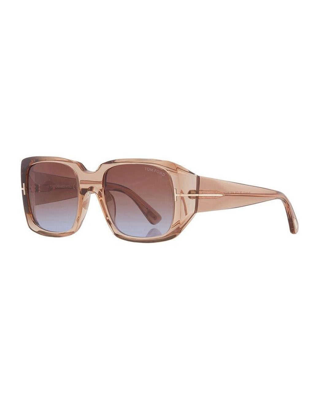 Tom Ford Brown Sunglasses Square Full Rim, Dark Havana Frame And Lens Ft103552Y