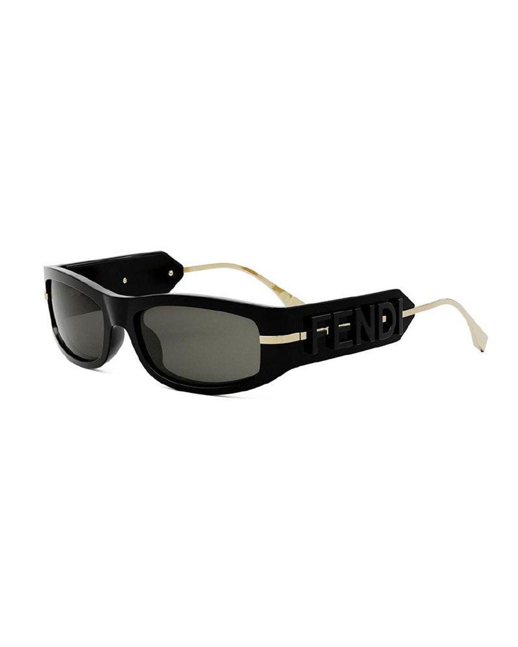 Fendi Black Frame And Lens Sunglasses