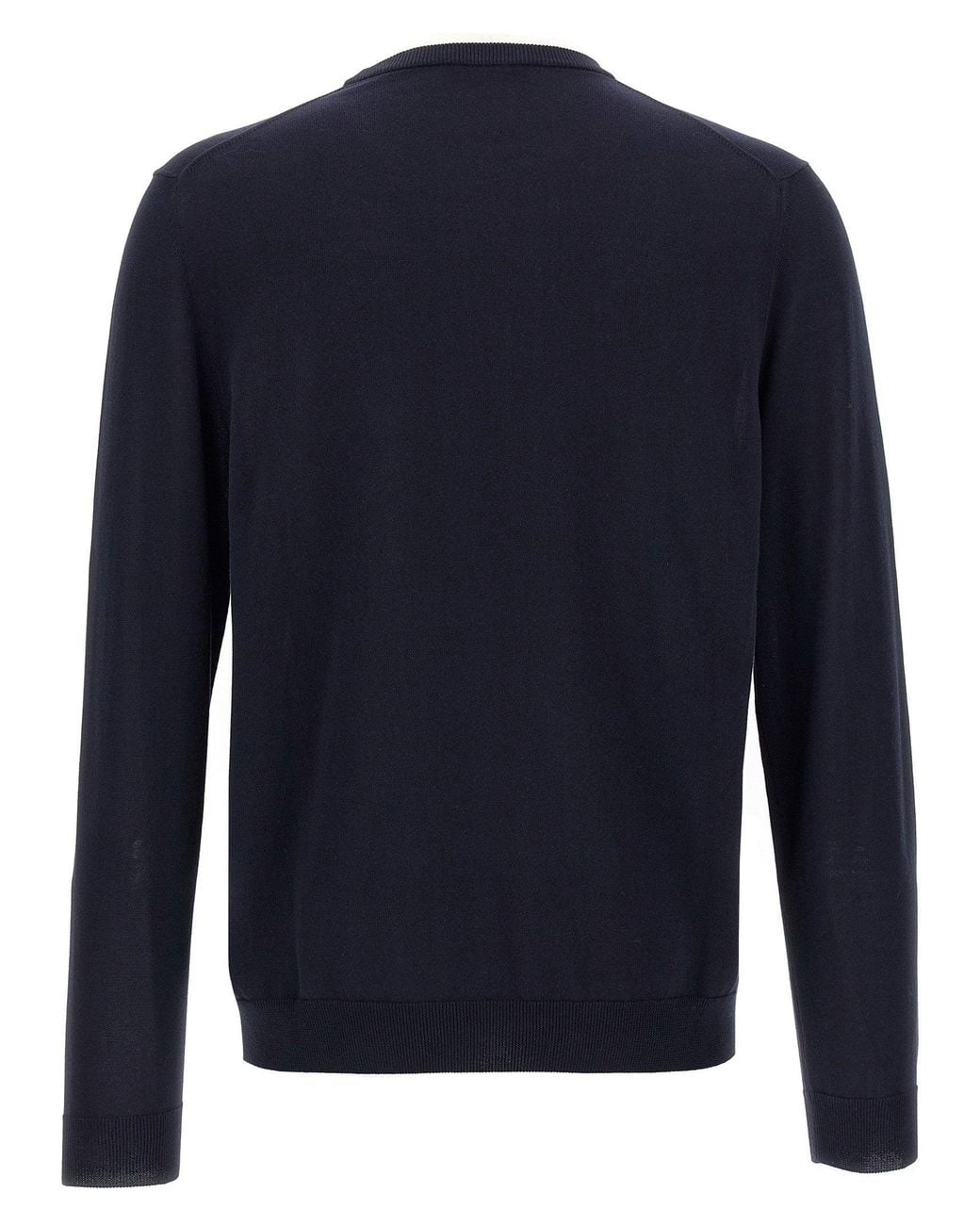 Zanone Blue Crew Neck Cotton Sweater for men