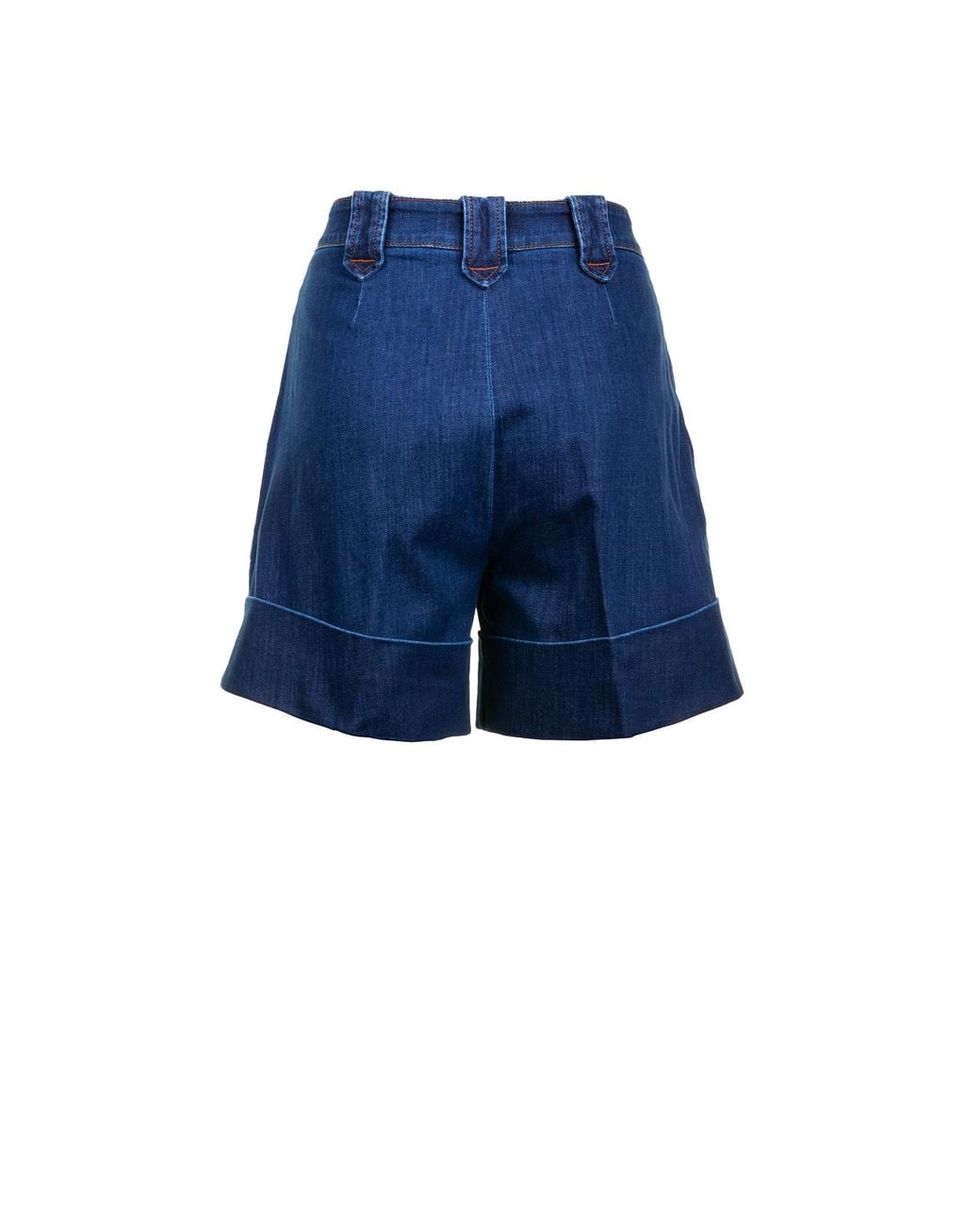 Fay Blue Bermuda Shorts High Waist