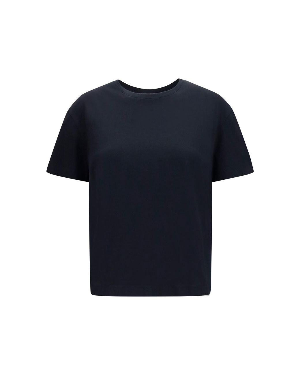 Totême  Blue T-Shirt Classic Monochrome Cotton T-Shirts & Jerseys
