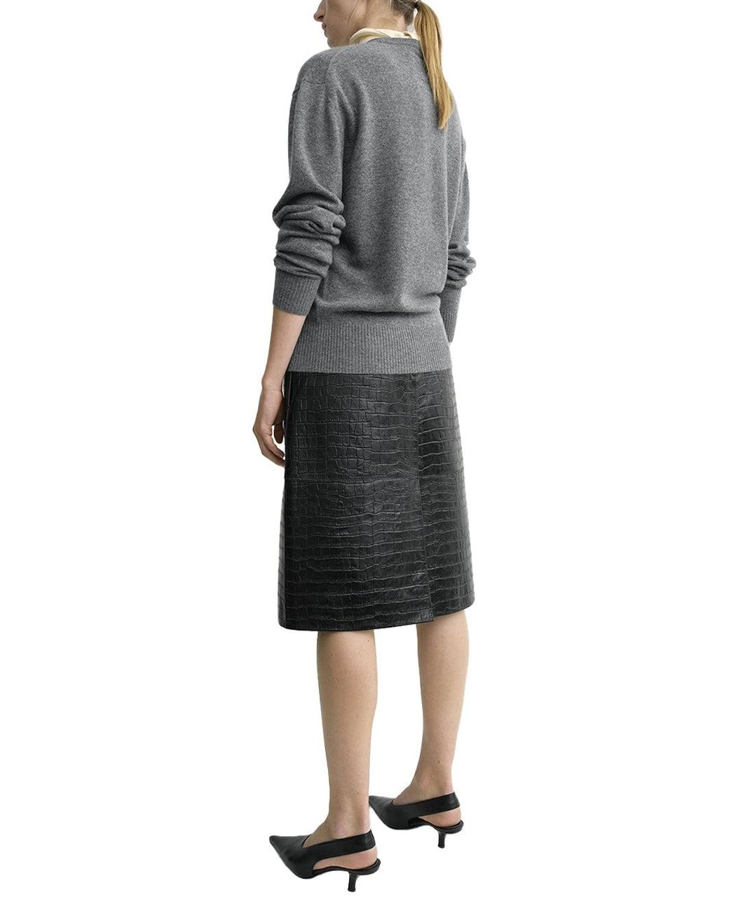Totême Gray Classic Cashmere Top