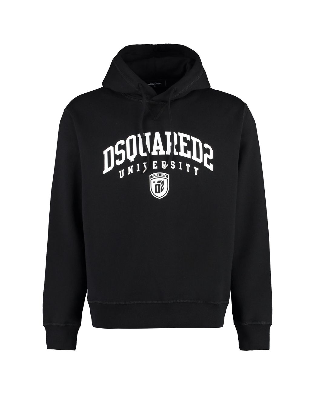 DSquared² Black Cotton Hoodie Jumpers for men