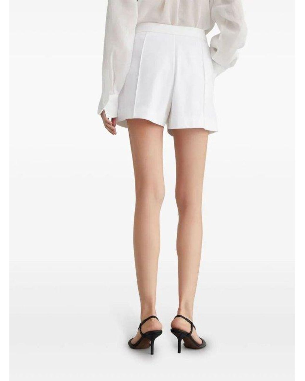 Brunello Cucinelli White Tailored Cotton Shorts
