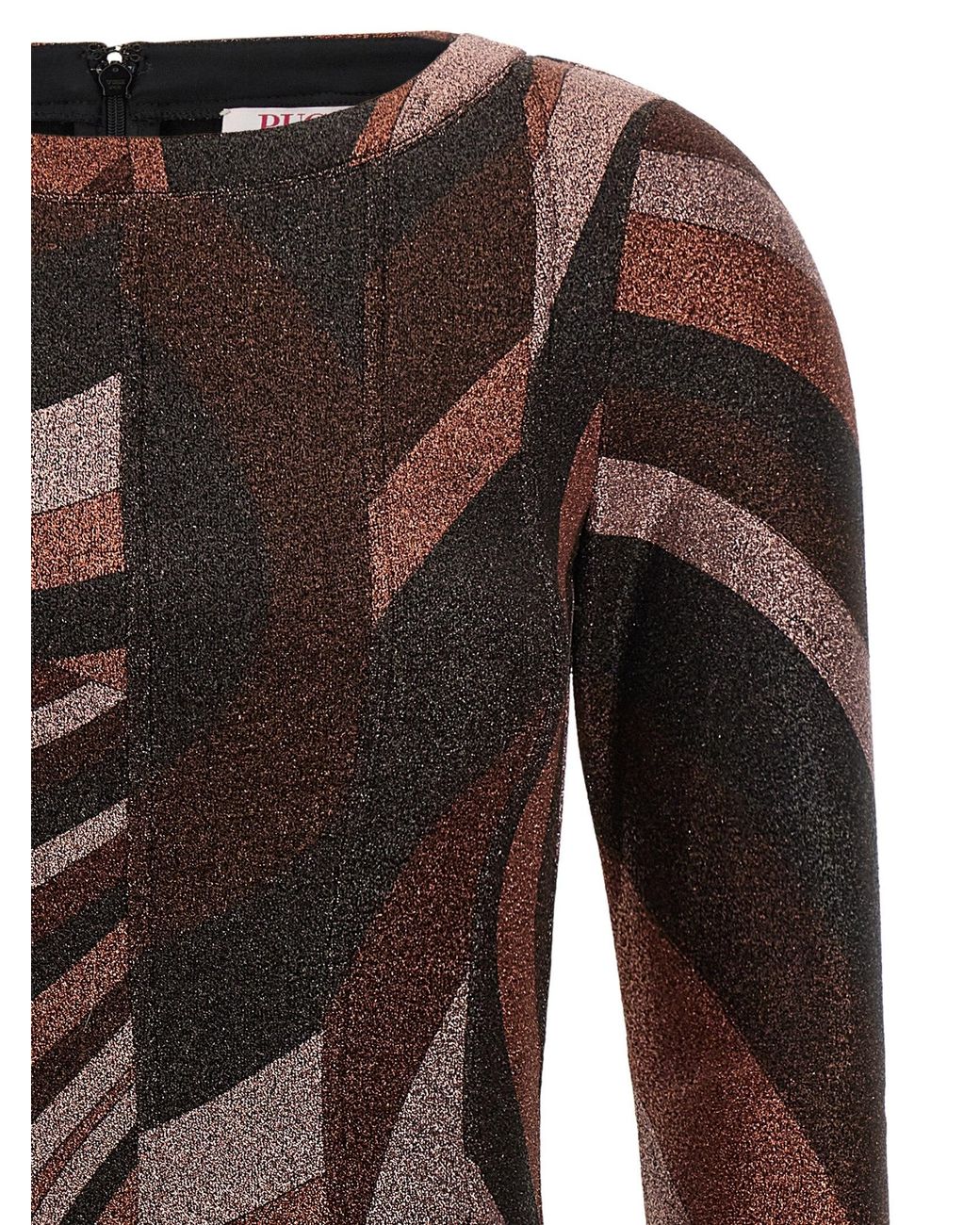 Emilio Pucci Brown Polyamide Short Dress