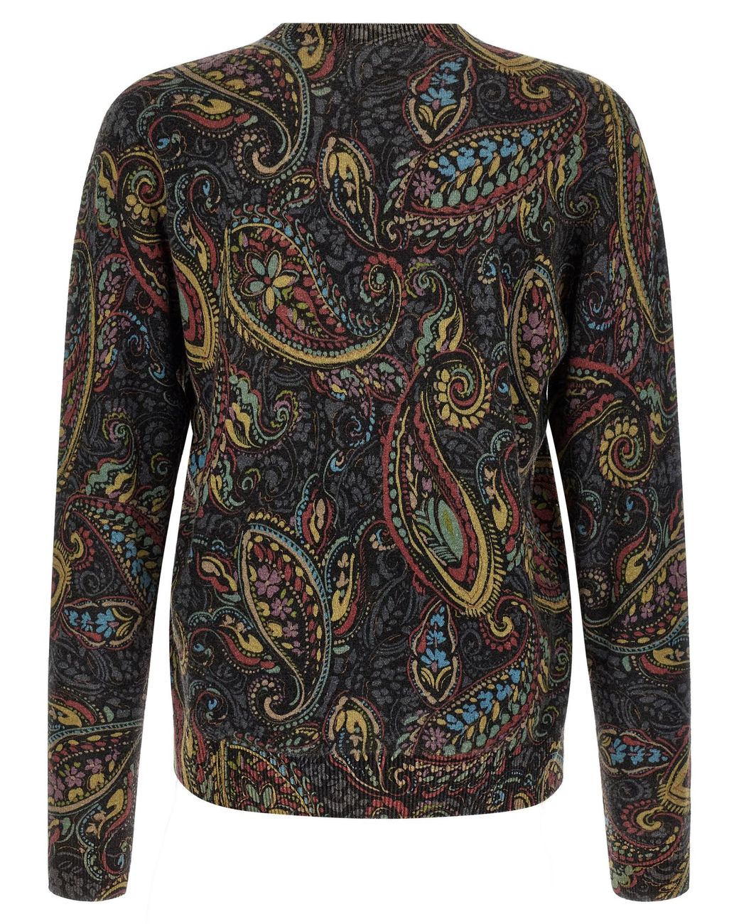 Etro Gray Etro Paisley Wool Sweater — Charcoal for men