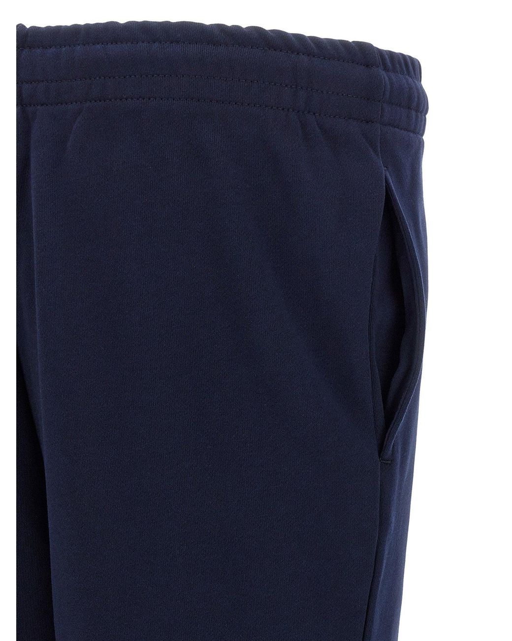 Lacoste Blue Logo-Embroidered Cotton Joggers for men