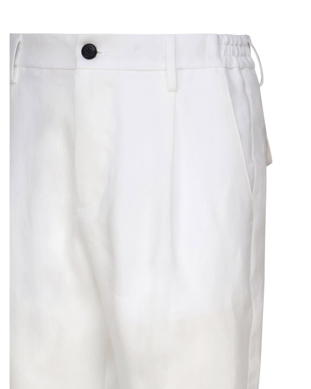 Eleventy linen bermuda shorts - White