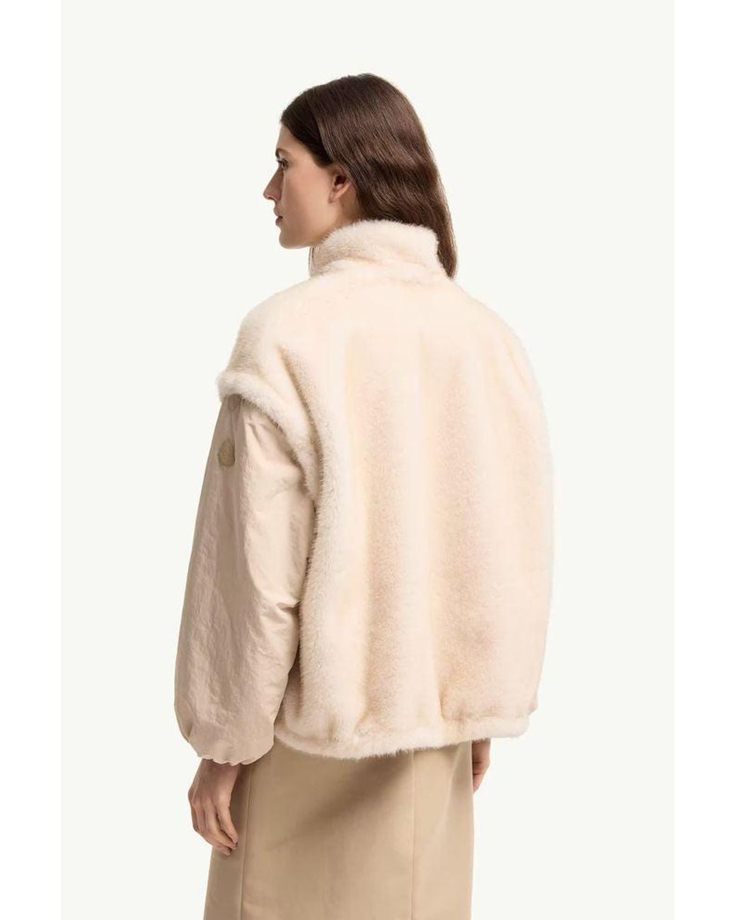 Moncler Natural Moncler Quilted Nylon Jacket