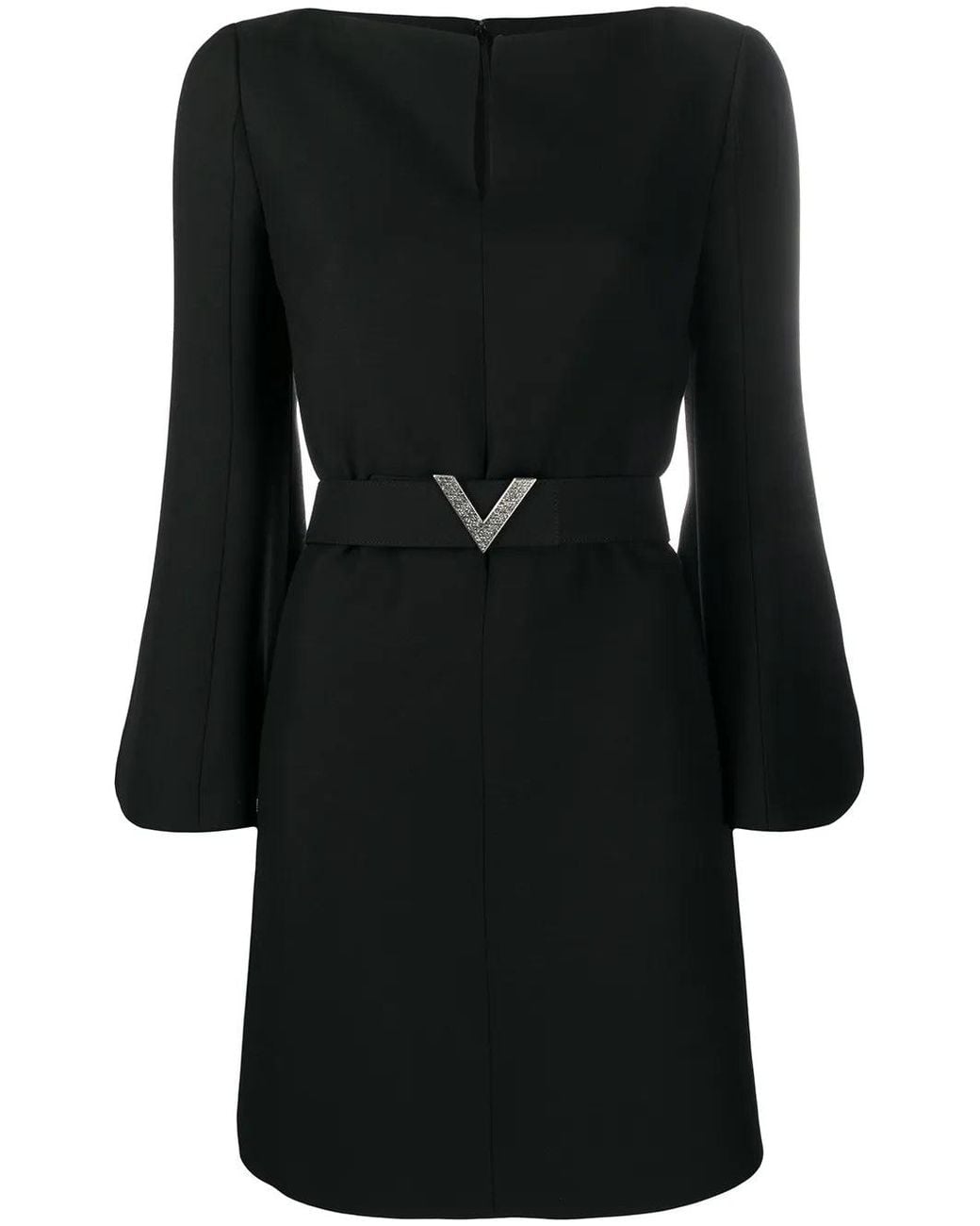 Valentino Black V Belt Dress