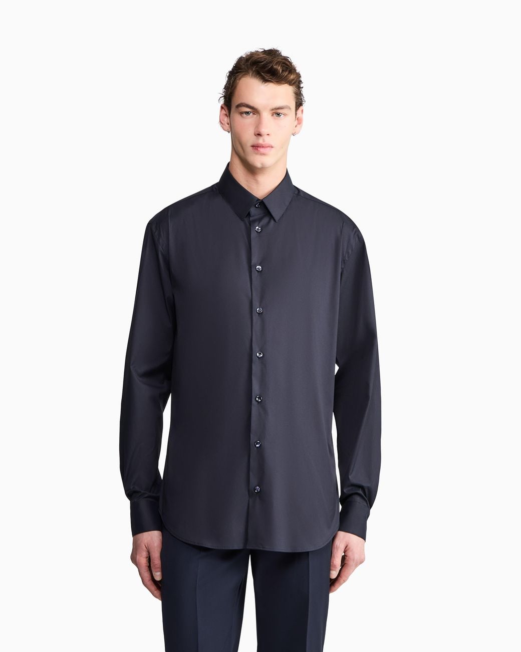 Giorgio Armani Blue Shirt Dark for men