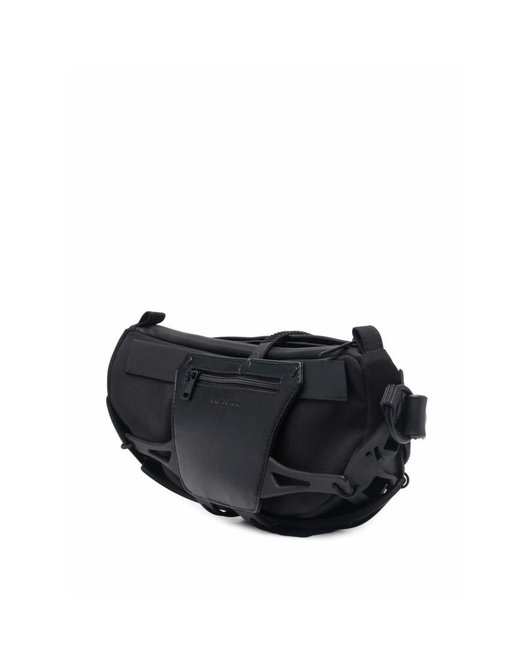 Innerraum Black Zipped Belt Bag for men
