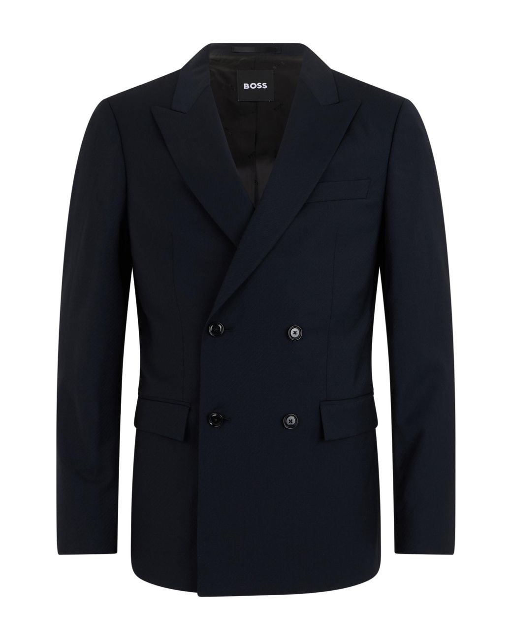 Boss Blue Double-Breasted Jacket Virgin Wool Suit & Dinner for men
